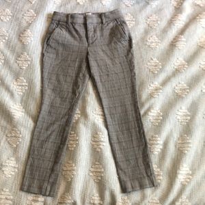 GAP Plaid Signature Skinny Ankle Pant, 0. Good Condition.